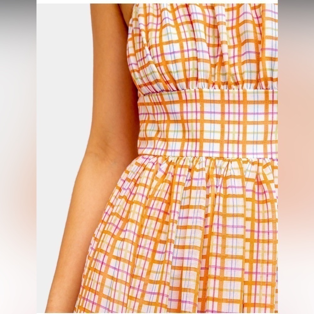 Moon River Check Midi Dress Size: XS - Picture 7 of 7
